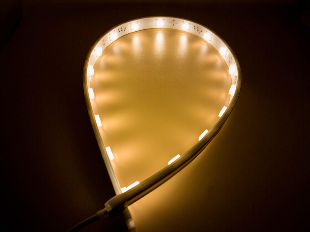 Monochrome TPU Flexible LED Wall Washer 3000K Len Led Strip Lights